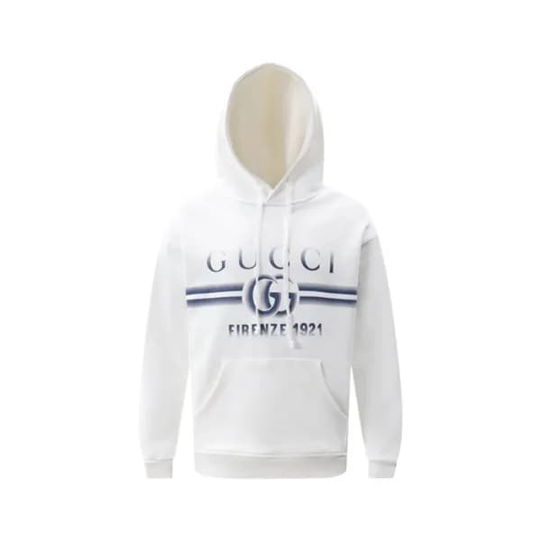 구찌 남성 화이트 후드티 - Gucci Mens White Hoodie - guc2676x - 1