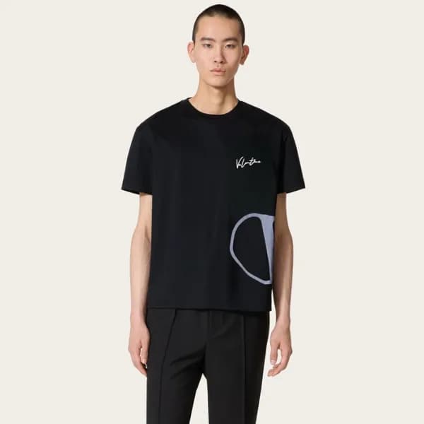 발렌티노 남성 라운드 반팔티 - Valentino Mens Round Tshirt - va… - 1