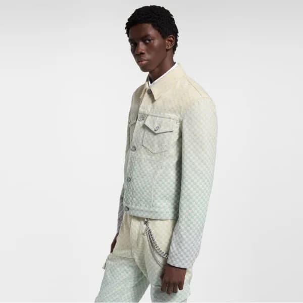 루이비통 남성 데님 재킷 - Louis vuitton Mens Denim Jacket - … - 1