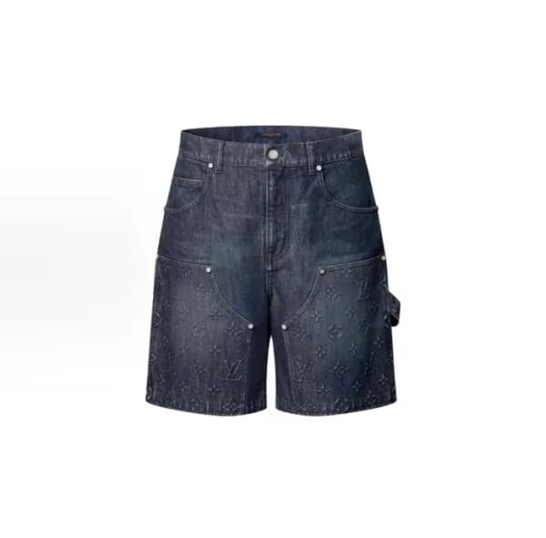 루이비통 남성 데님 쇼츠 - Louis vuitton Mens Denim Shorts - … - 1
