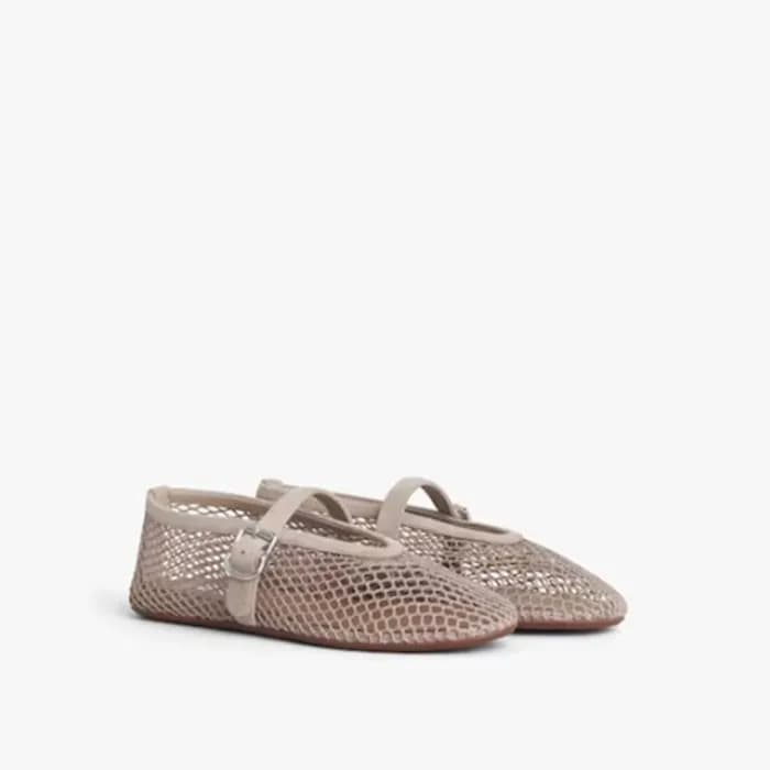 알라이아 여성 피시넷 발레 플랫 슈즈 - Alaia Womens Fishnet Ballet… - 1