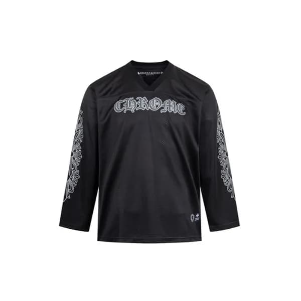 크롬하츠 남성 브이넥 긴팔티 - Chrome Hearts Mens V-neck Tshirt… - 1