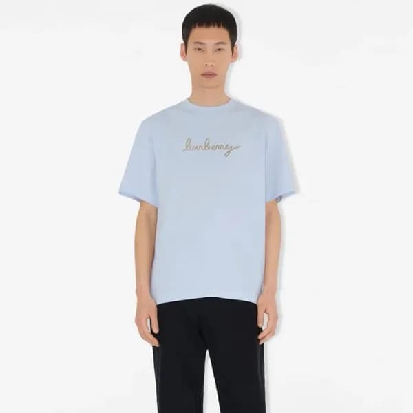 버버리 남성 라운드 반팔 티셔츠 - Burberry Mens Round Tshirt - b… - 1