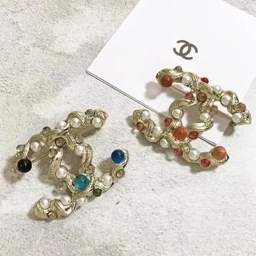 CHANEL White Gold Brooch - 샤넬 여성용 18k도금 화이트 골드 브… - 1