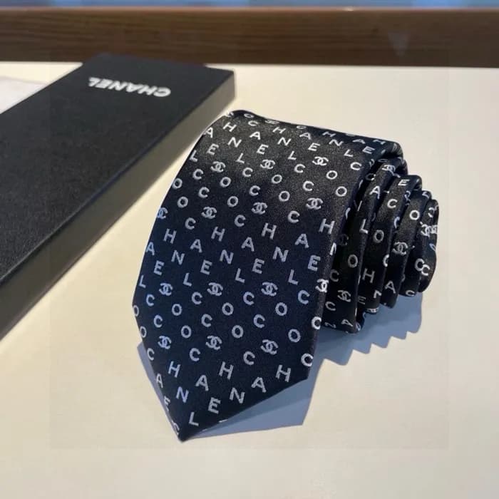 CHANEL MENS NECKTIE BLACK - 샤넬 남성용 넥타이 블랙 CHAN0…