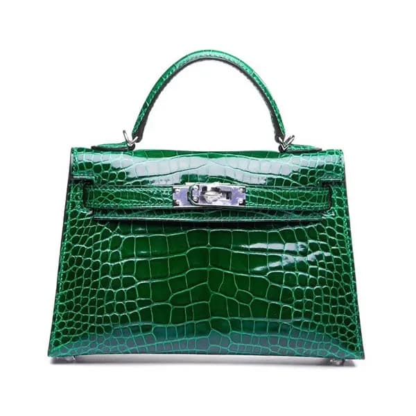 Hermes Mini Kelly 2 Crocodile Leather Tote Shoulde… - 1
