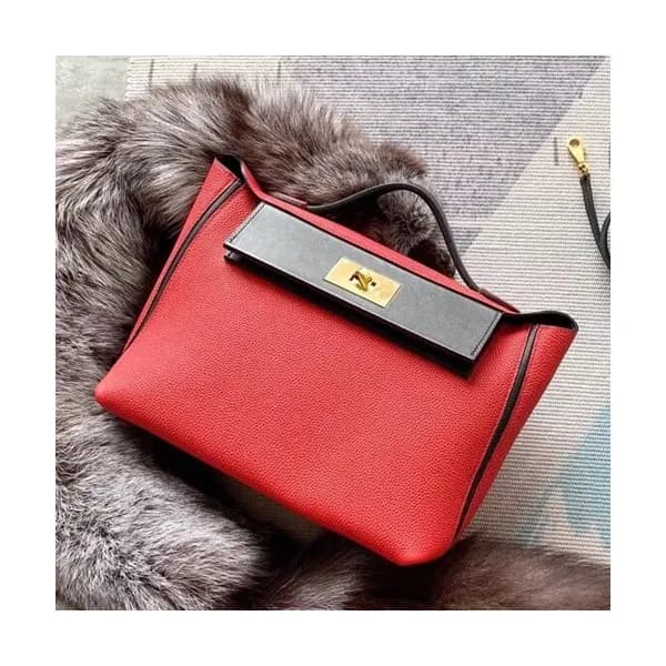 Hermes Kelly 2424 Togo Leather Tote Shoulder Bag ,… - 1