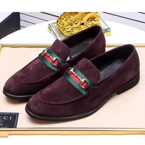 Gucci 2018 Mens Samseon Suede Loafer Wine - 구찌 삼선 … - 1