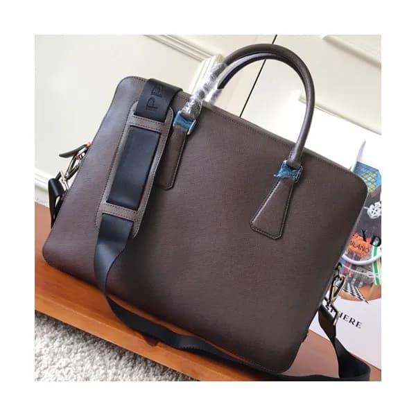 Prada Saffiano Mens Business Bag ,36CM - 프라다 사피아노 … - 1