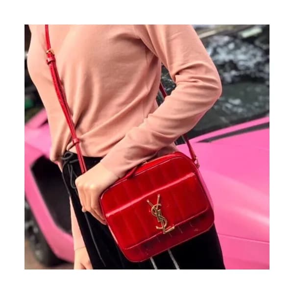 Saint Laurent 2019 Vicky Camera Shoulder Bag,18cm … - 1