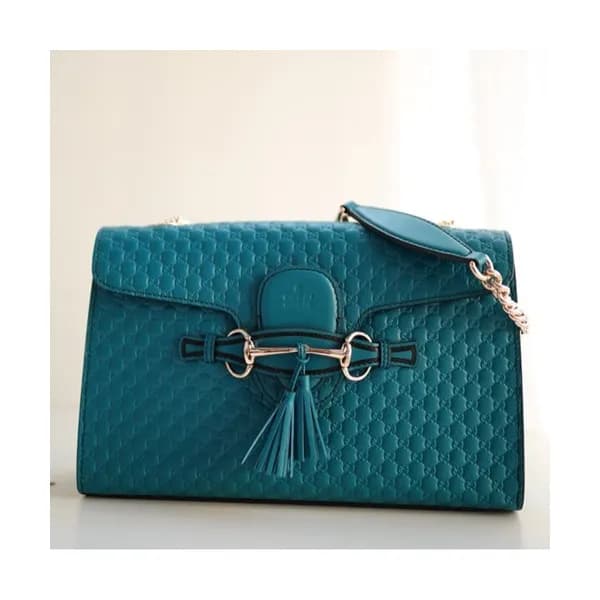 Gucci Microssima Emily Leather Chain Tote Bag,30CM… - 1