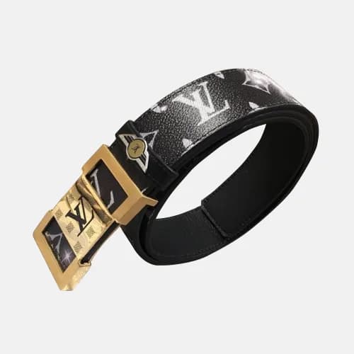 Louis vuitton 2019 Mens Box Logo Buckle Leather Be… - 1