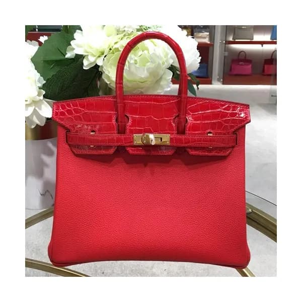 Hermes Birkin Crocodile & Leather Tote Shoulder Ba… - 1