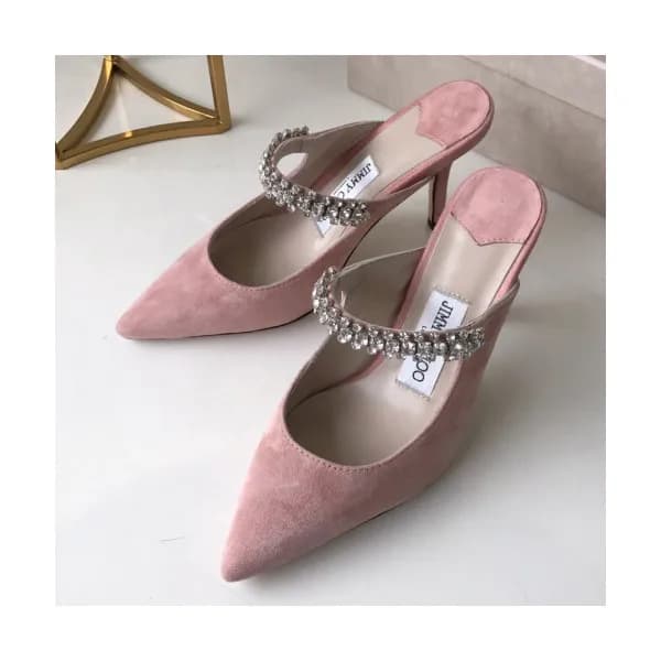 Jimmy-Choo 2019 Ladies Embellished Crystal Suede S…