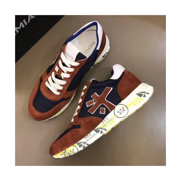 Premiata 2019 Mens Initial Logo Cajual Suede Sneak…