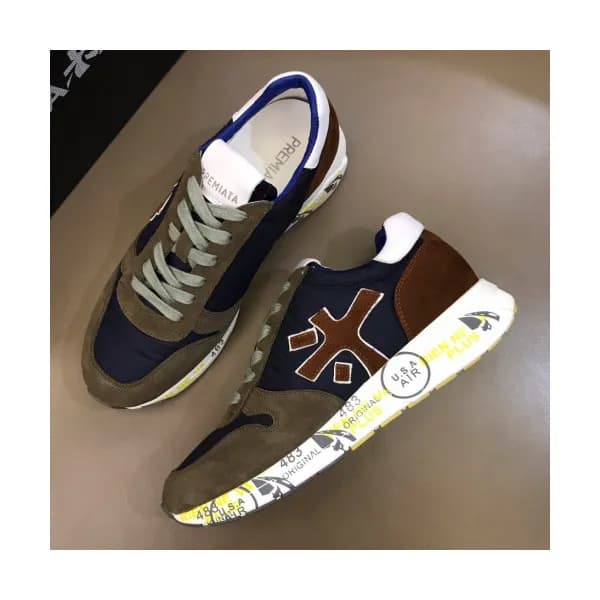 Premiata 2019 Mens Initial Logo Cajual Suede Sneak…