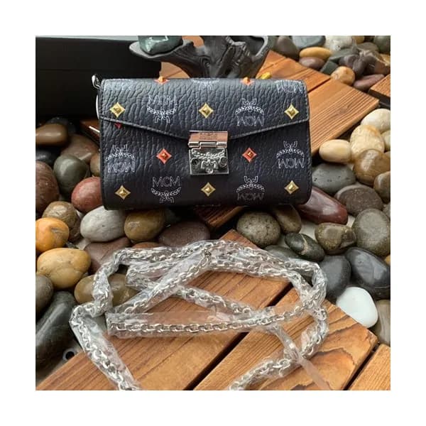 MCM 2019 Millie Visetos Chain Shoulder Cross Bag,1… - 1
