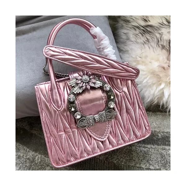 MiuMiu 2019 Lady Tote Shoulder Cross Bag,23cm - 미우… - 1