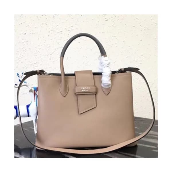 Prada 2019 Woman Leather Tote Shoulder Bag,33cm - … - 1