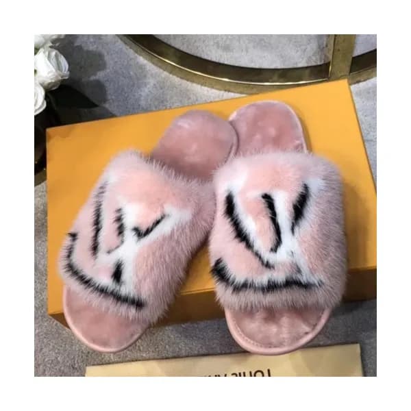 Louis Vuitton 2019 Ladies Mink Fur Slipper - 루이비통 … - 1