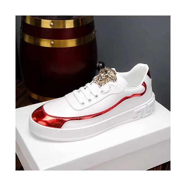 Versace 2019 Mens Leather Sneakers - 베르사체 2019 남성용… - 1