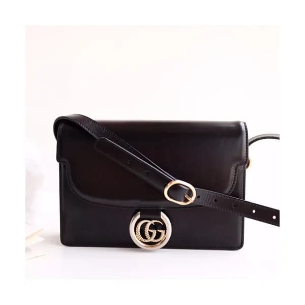 Gucci 2019 GG Ring Leather Shoulder Bag,24CM - 구찌 … - 1