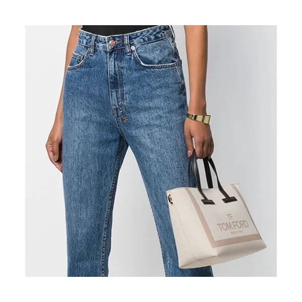 Tom Ford 2019 Denim Tote Shoulder Shopper Bag,24cm… - 1