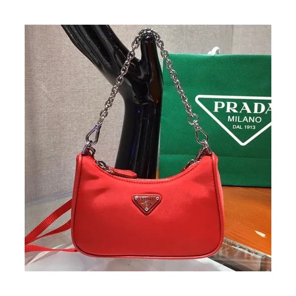 Prada 2020 Nylon Mini Hobo Tote Shoulder Bag,15CM … - 1