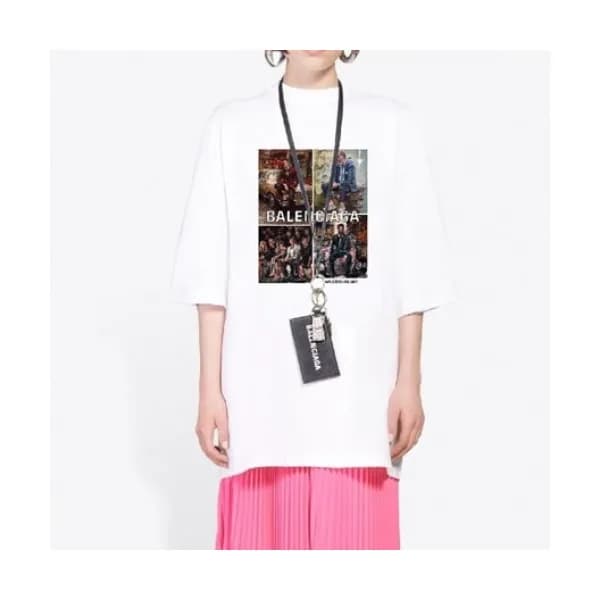 [발렌시아가]Balenciaga 2021 Mm/Wm Logo Cotton Short Sle… - 1