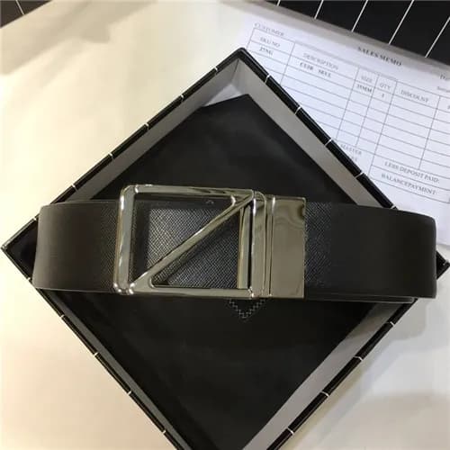 Ermenegildo Zegna 2021 Men's Leather Belt,4.0c… - 1