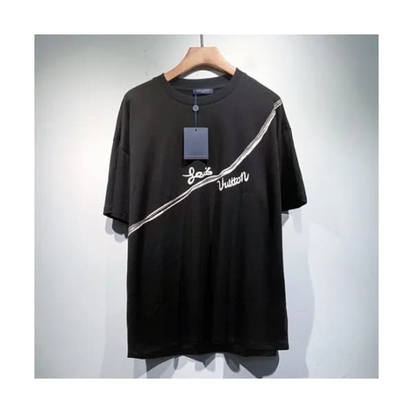 Louis vuitton Mm/Wm Logo Short Sleeved Tshirts Bl… - 1