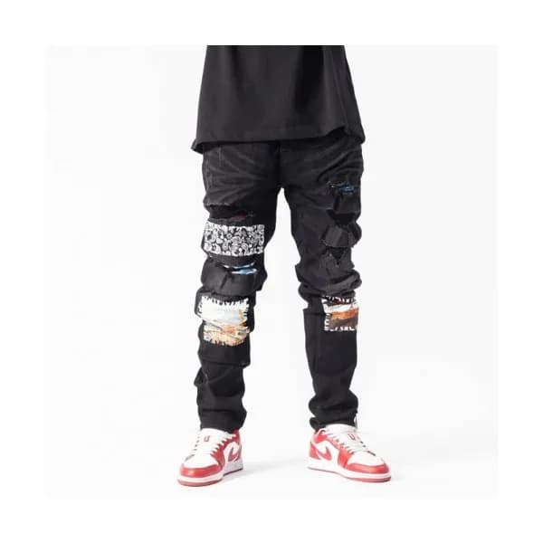 [트렌디]Amiri Mens Trendy Denim Pants Black - 아미리 20… - 1