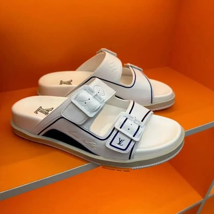 Louis Vuitton 2021 Men's Leather Slipper,LOUS2… - 1