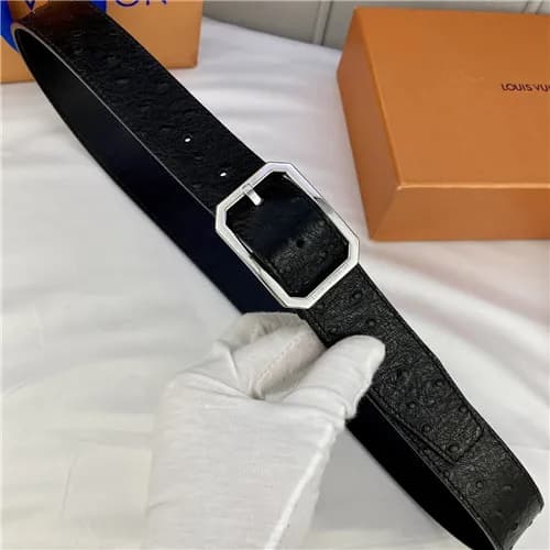 Louis Vuitton 2021 Men's Leather Belt,3.5cm,LO… - 1