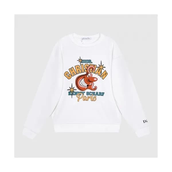 Dior Mm/Wm Retro Logo Tshirts White - 디올 2021 남/녀… - 1