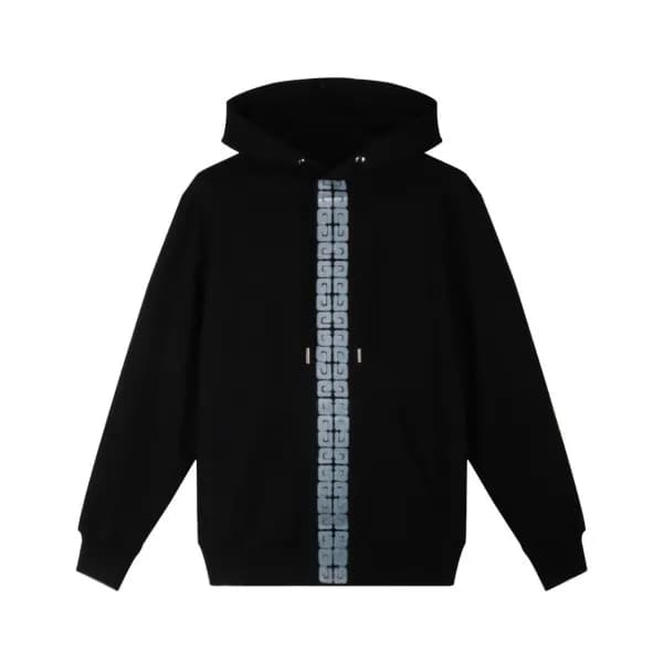 Givenchy Unisex Logo Casual Cotton Hoodie Black -… - 1