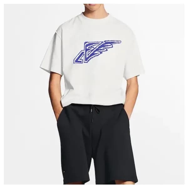 루이비통 남자 크루넥 화이트 반팔티 - Unisex White Tshirts - lou03… - 1