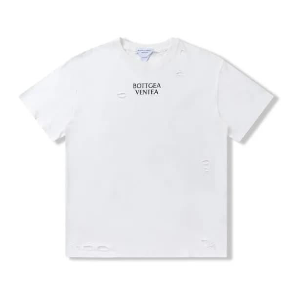 보테가 남자 크루넥 화이트 반팔티 - Unisex White Tshirts - bot020… - 1