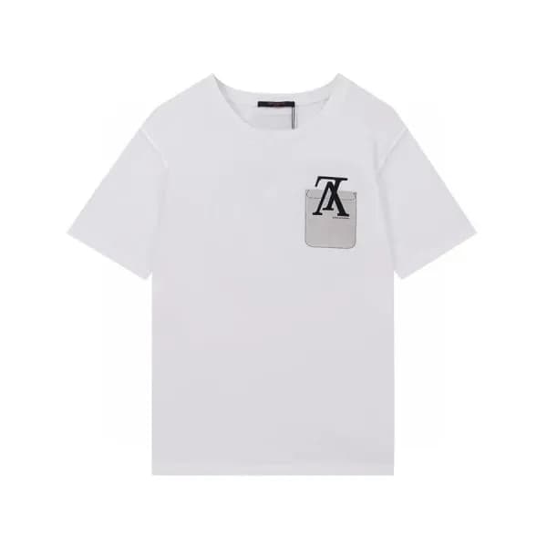 루이비통 남성 크루넥 화이트 반팔티 - Mens White Tshirts - lou0399… - 1