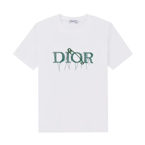 디올 남성 크루넥 화이트 반팔티 - Mens White Tshirts - dio01764x - 1