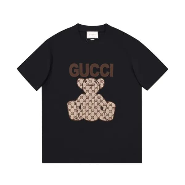 구찌 남성 크루넥 블랙 반팔티 - Mens Black Tshirts - guc04766x - 1