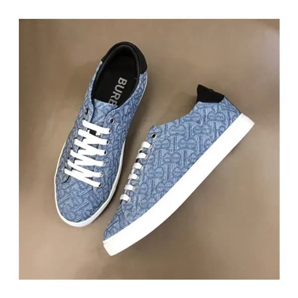 버버리 남성 빈티지 블루 스니커즈 - Mens Blue Sneakers - bur04306… - 1