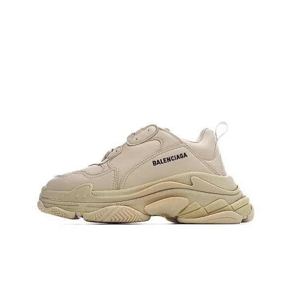 발렌시아가 남/녀 Triple S 베이지 스니커즈 - Unisex Beige Sneaker… - 1