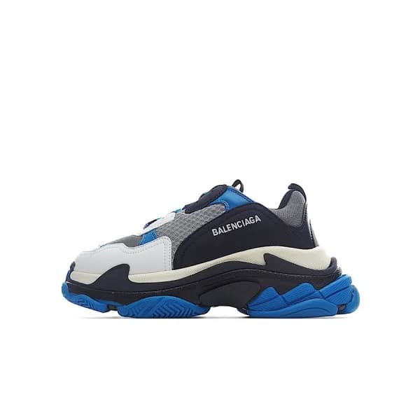 발렌시아가 남/녀 Triple S 블랙 스니커즈 - Unisex Black Sneakers… - 1