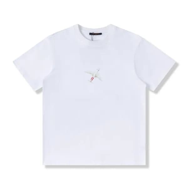 루이비통 남성 화이트 크루넥 반팔티 - Mens White Tshirts - lou0432… - 1