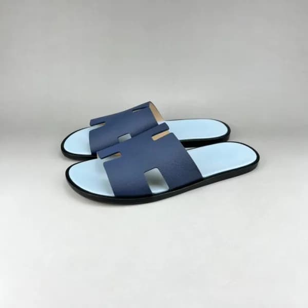 에르메스 남성 네이비 이지미르 - Mens Navy Slippers - her0833x - 1