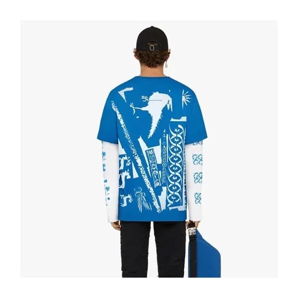 지방시 남성 캐쥬얼 블루 맨투맨 - Mens Blue Tshirts - giv0793x - 1