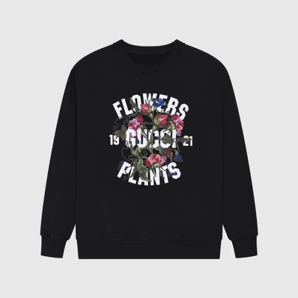 구찌 남/녀 캐쥬얼 블랙 맨투맨 - Unisex Black Tshirts - Guc0514… - 1