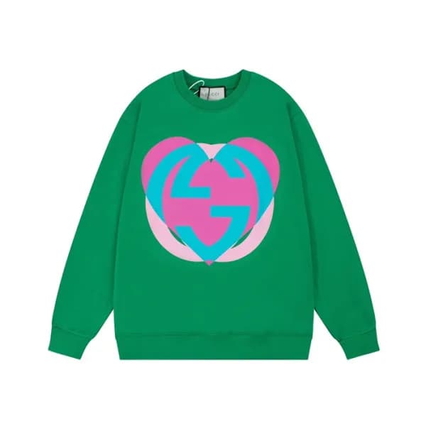 구찌 남/녀 캐쥬얼 그린 맨투맨 - Unisex Green Tshirts - Guc0515… - 1
