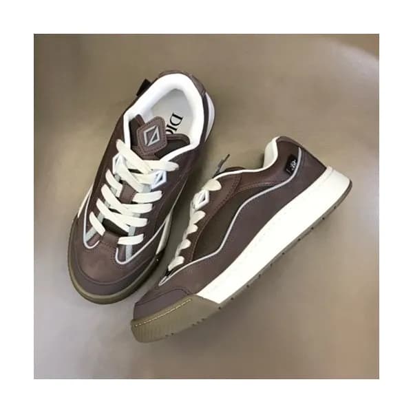 디올 남/녀 브라운 스니커즈 - Dior Unisex Brown Sneakers - dio… - 1